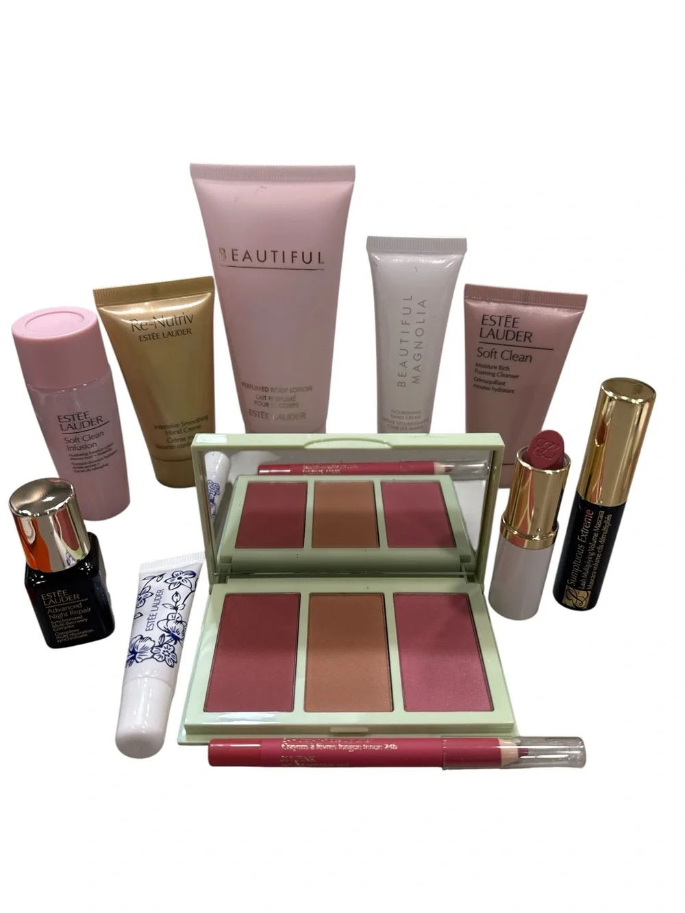 Estee Lauder Pink Blush Palette & Lip Duo Set - Picture 1 of 2